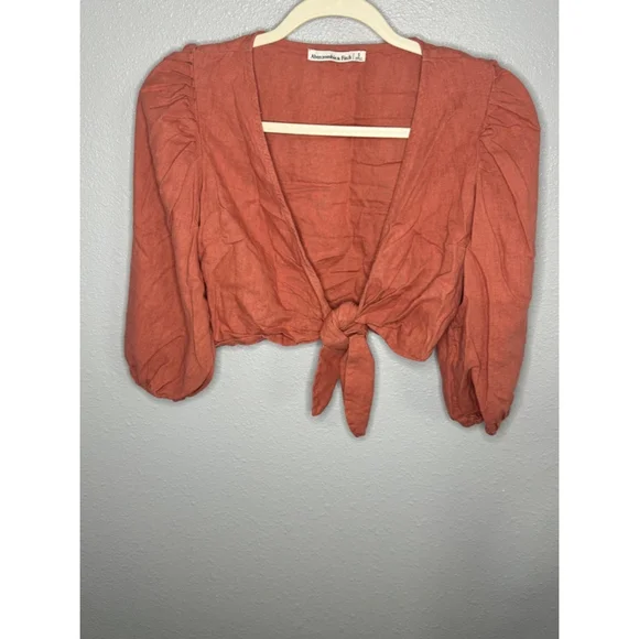 Women's Abercrombie & Fitch Top, Size S, Rust - Picture 2 of 6